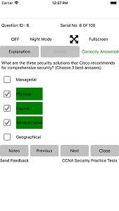 iOS Apps for for Cisco CCNA Security 210-260 Practice Exam Img 8