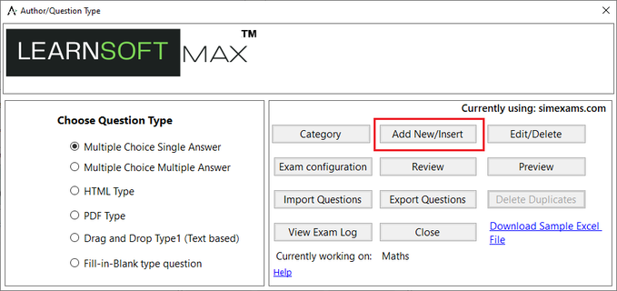 Exam engine help images