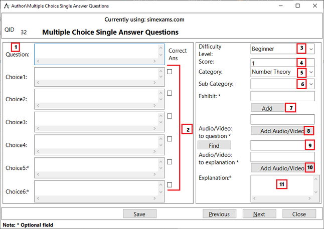 Exam engine help images