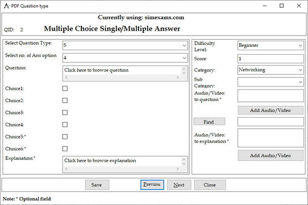 Exam engine help images