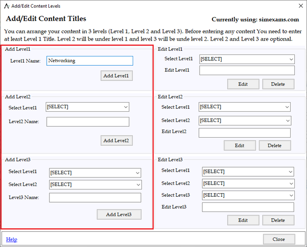 Exam engine help images