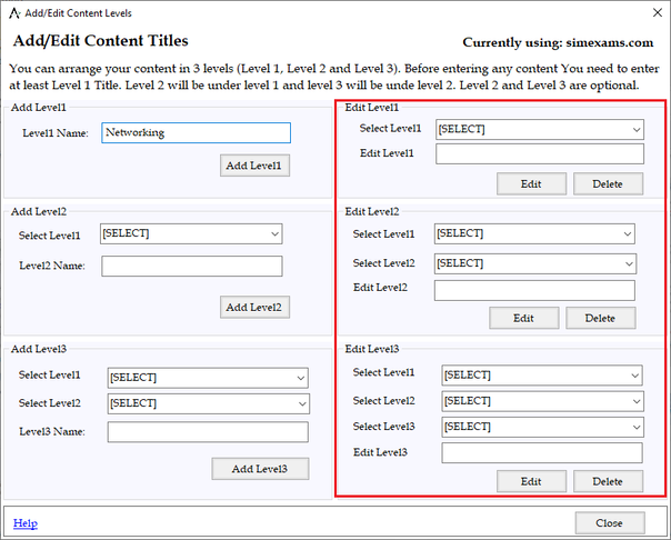 Exam engine help images