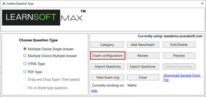 Exam engine help images