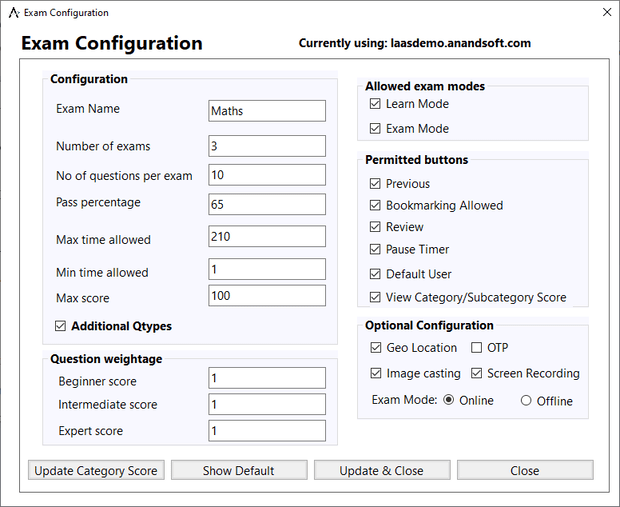 Exam engine help images