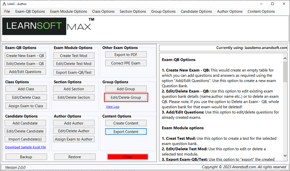 Exam engine help images