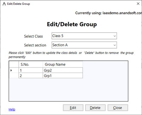 Add/Edit Group screen 2