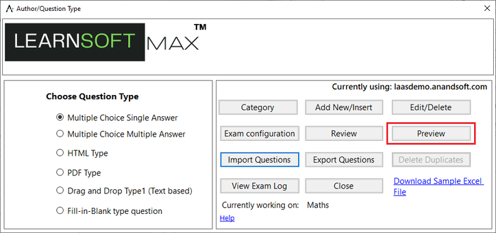 Exam engine help images