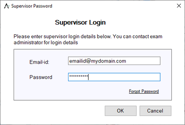 Exam Configuration screen 2