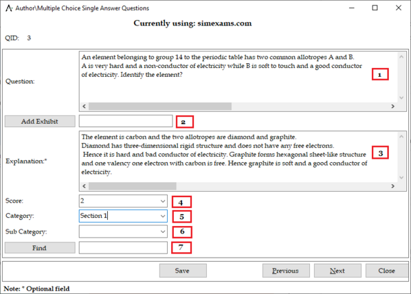 Exam engine help images