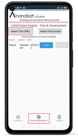 Add test module screen 1