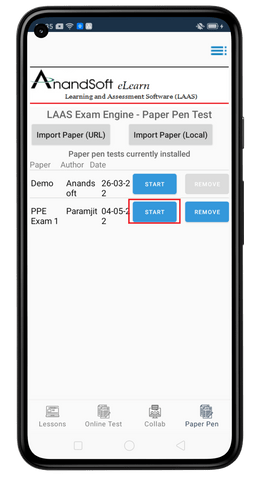 Add test module screen 1